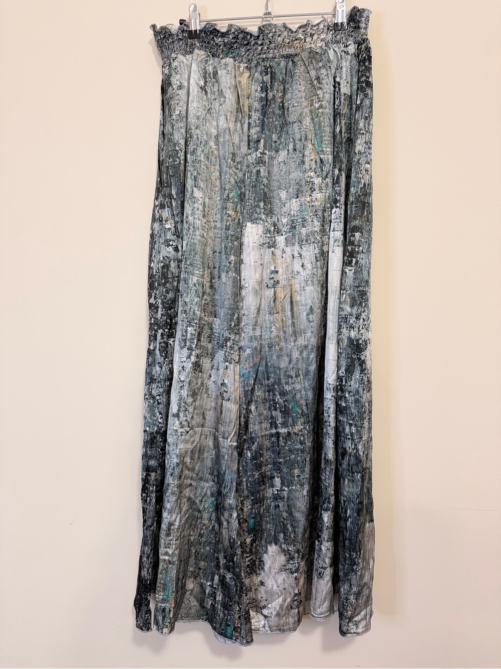 Johnny Was Pete & Greta Silk Waist Wide-Leg Palazzo Pants - Picture 2 of 5